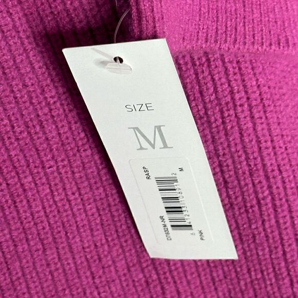 Donna Morgan Raspberry Pink Puff Sleeve Sweater Dress | Size M - Picture 12 of 12